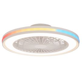 Lustre cu ventilator - Lustra LED RGB CCT cu ventilator si telecomanda GAMER big alb MA-7861