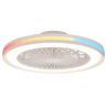 Lustra LED RGB CCT cu ventilator si telecomanda GAMER big alb MA-7861