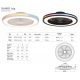Lustre cu ventilator - Lustra LED RGB CCT cu ventilator si telecomanda GAMER big alb MA-7861