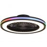 Lustra LED RGB CCT cu ventilator si telecomanda GAMER big negru MA-7862 