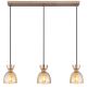 Pendule, Lustre suspendate - Lustra suspendata design decorativ MASSEY chihlimbar 15769A-3 GL
