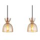 Pendule, Lustre suspendate - Lustra suspendata design decorativ MASSEY chihlimbar 15769A-3 GL