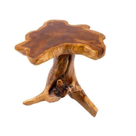 Banchete-Tabureti - Masuta din lemn de tec Nature Root 40cm