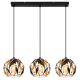 Pendule, Lustre suspendate - Lustra cu 3 pendule din metal negru MIKA