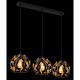 Pendule, Lustre suspendate - Lustra cu 3 pendule din metal negru MIKA