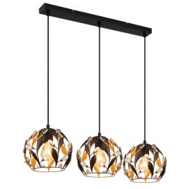 Lustra cu 3 pendule din metal negru MIKA