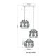 Pendule, Lustre suspendate - Lustra neagra din metal cu 3 pendule MIKA