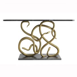 Console - Consola pentru hol WILDLIFE SNAKE 115cm marmura neagra