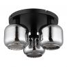 Plafoniera neagra cu sticla fumurie XIA pentru living