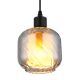 Pendule, Lustre suspendate - Pendul neagru cu sticla fumurie XIA pentru dormitor