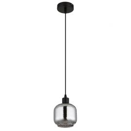 Pendule, Lustre suspendate - Pendul neagru cu sticla fumurie XIA pentru dormitor