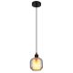 Pendule, Lustre suspendate - Pendul neagru cu sticla fumurie XIA pentru dormitor