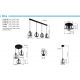 Pendule, Lustre suspendate - Lustra cu 3 pendule sticla fumurie XIA pentru sufragerie