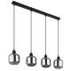 Pendule, Lustre suspendate - Lustra cu 4 pendule sticla fumurie XIA pentru bucatarie