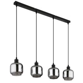 Pendule, Lustre suspendate - Lustra cu 4 pendule sticla fumurie XIA pentru bucatarie