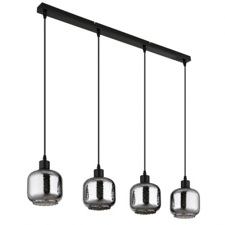 Pendule, Lustre suspendate - Lustra cu 4 pendule sticla fumurie XIA pentru bucatarie
