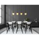 Pendule, Lustre suspendate - Lustra cu 4 pendule sticla fumurie XIA pentru bucatarie