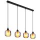 Pendule, Lustre suspendate - Lustra cu 4 pendule sticla fumurie XIA pentru bucatarie