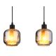 Pendule, Lustre suspendate - Lustra cu 4 pendule sticla fumurie XIA pentru bucatarie