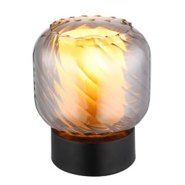 Veioze - Lampa de masa sticla fumurie XIA pentru dormitor