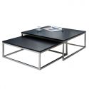 Set de 2 masute negre design modern, New Elements