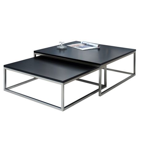 Masute Living - Set de 2 masute negre design modern, New Elements