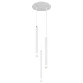 Pendule, Lustre suspendate - Lustra cu 3 Pendule metal alb RYAN pentru dormitor
