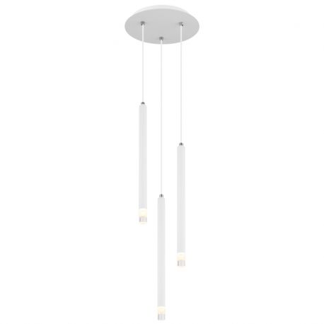 Pendule, Lustre suspendate - Lustra cu 3 Pendule metal alb RYAN pentru dormitor