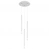 Lustra cu 3 Pendule metal alb RYAN pentru dormitor
