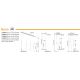 Pendule, Lustre suspendate - Lustra cu 3 Pendule metal alb RYAN pentru dormitor