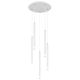 Pendule, Lustre suspendate - Lustra cu 5 Pendule metal alb RYAN pentru living