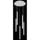 Pendule, Lustre suspendate - Lustra cu 5 Pendule metal alb RYAN pentru living