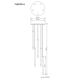 Pendule, Lustre suspendate - Lustra cu 5 Pendule metal alb RYAN pentru living