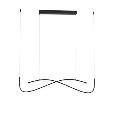Pendule, Lustre suspendate - Lustra neagra liniara cu iluminat LED CCT BRIO