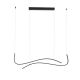 Pendule, Lustre suspendate - Lustra neagra liniara cu iluminat LED CCT BRIO