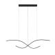 Lustra BRIO neagra liniara cu iluminat LED CCT