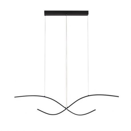 Pendule, Lustre suspendate - Lustra BRIO neagra liniara cu iluminat LED CCT