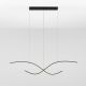 Pendule, Lustre suspendate - Lustra BRIO neagra liniara cu iluminat LED CCT