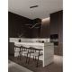 Pendule, Lustre suspendate - Lustra BRIO neagra liniara cu iluminat LED CCT