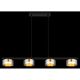 Pendule, Lustre suspendate - Lustra suspendata din metal negru cu sticla chihlimbar HIGGINS 4L