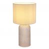 Lampa de masa cu baza din sticla gri abajur textil gri SOFIA