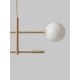 Pendule, Lustre suspendate - Lustra metal bej cu 4 globuri sticla Copenhagen