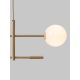 Pendule, Lustre suspendate - Lustra metal bej cu 4 globuri sticla Copenhagen