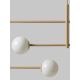 Pendule, Lustre suspendate - Lustra metal bej cu 4 globuri sticla Copenhagen