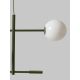 Pendule, Lustre suspendate - Lustra metal verde cu 4 globuri sticla Copenhagen