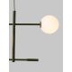 Pendule, Lustre suspendate - Lustra metal verde cu 4 globuri sticla Copenhagen