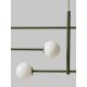 Pendule, Lustre suspendate - Lustra metal verde cu 4 globuri sticla Copenhagen