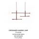 Pendule, Lustre suspendate - Lustra metal visiniu cu 4 globuri sticla Copenhagen