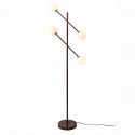 Lampadar cu 4 globuri sticla si metal visiniu Copenhagen