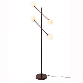 Lampadare - Lampadar cu 4 globuri sticla si metal visiniu Copenhagen